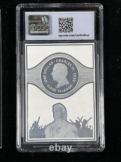 2023 Cook Islands Ric Flair? 3g Silver Foil Coin Card NGCx 10