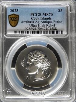 2023 Cook Islands Silver $5 Arethusa PCGS PR70DCAM RGUTH079
