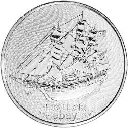 2023 Cook Islands Silver Bounty Sailing Ship 1 oz $1 BU Five 20 Coin Mint Tubes