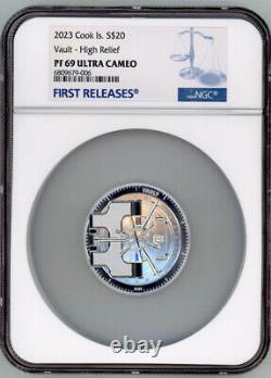 2023 Cook Islands The VAULT Coin 3 oz. 999 Silver Proof Coin CIT NGC 69 FR