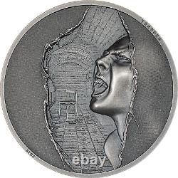 2023 Cook Islands Trapped Escape 1 oz Antiqued Silver Coin CIT