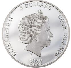 2023 Cooks Island Iron Maiden Eddie the Trooper 1 oz silver coin