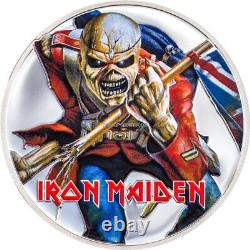 2023 Eddie the Trooper Iron Maiden 1 oz proof silver coin Cook Islands
