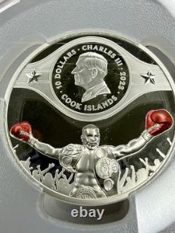 2023 Mike Tyson 2oz Silver $10 PCGS PR70DCAM First Strike Signed Tyson