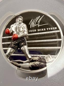 2023 Mike Tyson 2oz Silver $10 PCGS PR70DCAM First Strike Signed Tyson