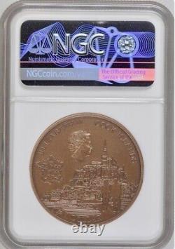 2023 Mont-Saint-Michel Cook Islands Copper $1 NGC MS70 Antiqued Coin