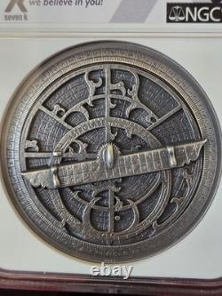 2023 NGC MS70 Cook Is. S$10 Astrolabe 2oz Antique finish Silver Coin