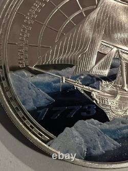 2023 Silver Coin Capt Cook Crosses the Antarctic Circle, 1 oz. 999 2 available