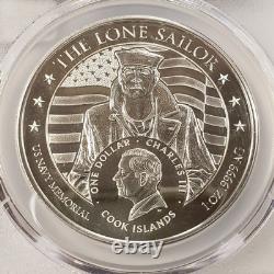 2024 $1 Cook Islands 1 oz. 9999 Silver Pearl Harbor Sailor PCGS MS 70 Q6206