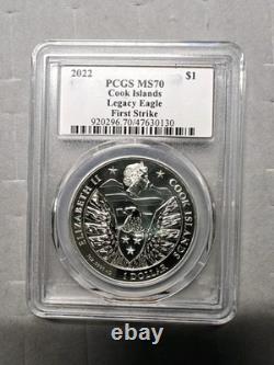 2024 $1 Cook Islands Silver Legacy Eagle PCGS MS70 First Strike 1oz. 9999 Fine