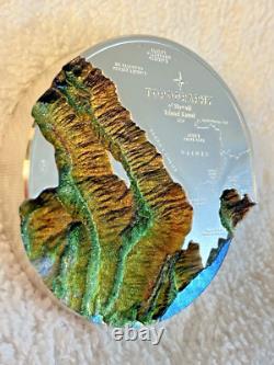 2024 25$ HAWAII TOPOGRAPHY 5 oz Ultra High Relief Silver Proof Coin-MINTAGE 777