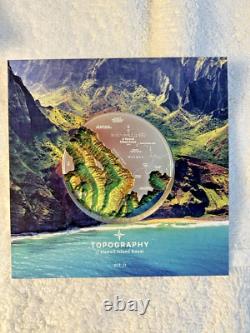 2024 25$ HAWAII TOPOGRAPHY 5 oz Ultra High Relief Silver Proof Coin-MINTAGE 777