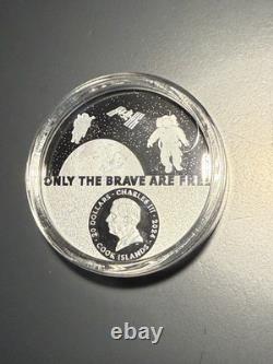 2024 3 oz Silver $20 Cook Islands Real Heroes ASTRONAUT UHR Limited Mintage