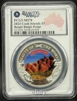 2024 $5 Cook Islands Bungle Bungle Range 1 oz. 999 Silver PCGS MS70