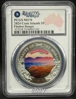 2024 $5 Cook Islands Flinders Ranges 1 oz. 999 Silver PCGS MS70