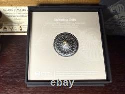 2024 CIT Cook Islands Spinning Coin 5 Dollar 1 oz. 999 Silver Rare 999 Made