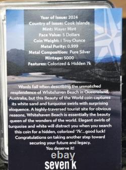 2024 Cook Island $5 Whitehaven Beach PCGS MS 70