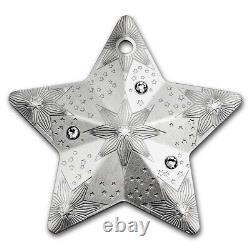 2024 Cook Islands 1 oz Silver Holiday Ornament Starry Sky Star