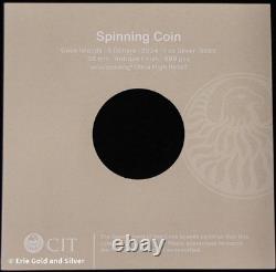 2024 Cook Islands 1 oz Silver Spinning Coin in OGP