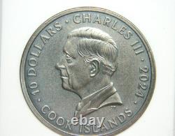 2024 Cook Islands $10 Iron Maiden Book Of Souls 2oz Coin Ngc Pf70 Ultra Cameo Fr