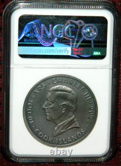 2024 Cook Islands $10 Iron Maiden Book Of Souls 2oz Coin Ngc Pf70 Ultra Cameo Fr