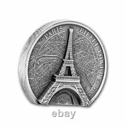 2024 Cook Islands 2 oz Silver Antique Eiffel Tower