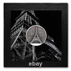 2024 Cook Islands 2 oz Silver Antique Eiffel Tower