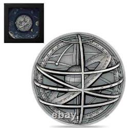 2024 Cook Islands 2 oz Silver Historic Instruments Armillary Sphere Coin