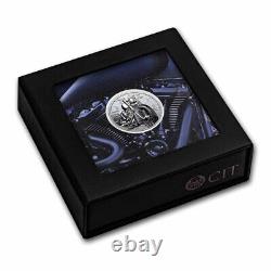 2024 Cook Islands 2 oz Silver Train Motorbike Black Proof