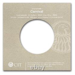 2024 Cook Islands 3 oz Silver Antique Steampunk Carnival
