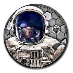 2024 Cook Islands 3 oz Silver Real Heroes Astronaut