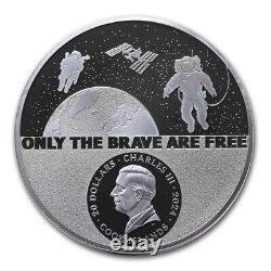 2024 Cook Islands 3 oz Silver Real Heroes Astronaut