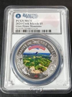 2024 Cook Islands $5 Beauty of the World Glass House Mountains PCGS MS70