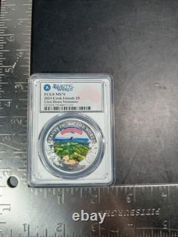 2024 Cook Islands $5 Beauty of the World Glass House Mountains PCGS MS70