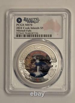 2024 Cook Islands $5 Dollar Beauty Of The World Coin PCGS MS70