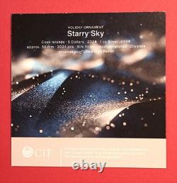 2024 Cook Islands $5 STARRY SKY, 1 oz. Silver PCGS MS70-Box/COA-Free Ship