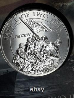 2024 Cook Islands Battle Of Iwo Jima $1. 1oz. 9999 Silver. Box & COA. GEM BU