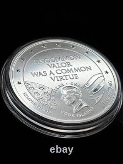 2024 Cook Islands Battle Of Iwo Jima $1. 1oz. 9999 Silver. Box & COA. GEM BU