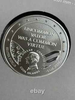2024 Cook Islands Battle Of Iwo Jima $1. 1oz. 9999 Silver. Box & COA. GEM BU