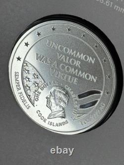 2024 Cook Islands Battle Of Iwo Jima $1. 1oz. 9999 Silver. Box & COA. GEM BU