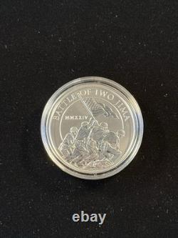 2024 Cook Islands Battle Of Iwo Jima 1oz Silver. 9999 In Capsule Item #498
