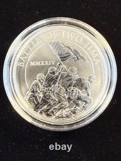 2024 Cook Islands Battle Of Iwo Jima 1oz Silver. 9999 In Capsule Item #498