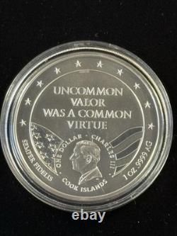 2024 Cook Islands Battle Of Iwo Jima 1oz Silver. 9999 In Capsule Item #498