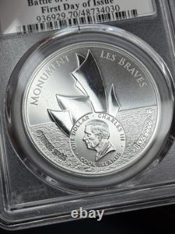 2024 Cook Islands Battle Of Normandy MS70 FDOI $1. 1oz. 9999 Silver. LIMITED