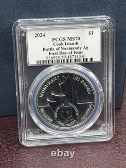 2024 Cook Islands Battle Of Normandy MS70 FDOI $1. 1oz. 9999 Silver. LIMITED