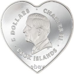 2024 Cook Islands Brilliant Love Roses 20g Silver Colorized Proof Coin