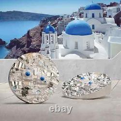 2024 Cook Islands Bucket List Santorini 5oz Silver Coin Ultra High Relief