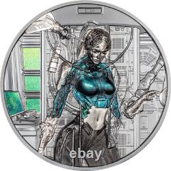 2024 Cook Islands Cyber Queen Rebirth 3oz Silver Black Proof Coin