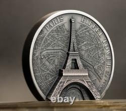 2024 Cook Islands EIFFEL TOWER, NGC MS70, 2 oz. Silver Antique Coin-First Releas
