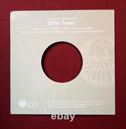 2024 Cook Islands EIFFEL TOWER, NGC MS70, 2 oz. Silver Antique Coin-First Releas